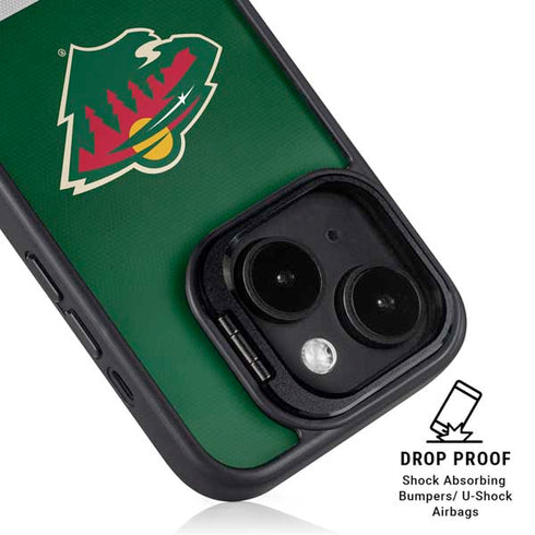 NHL Minnesota Wild Jersey iPhone 14 Kickstand Case