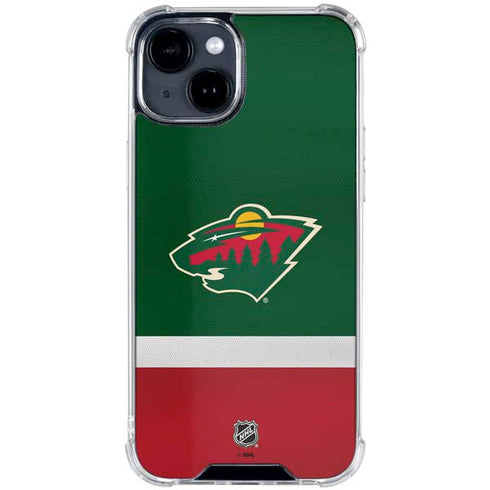 NHL Minnesota Wild Jersey iPhone 15 Clear Case