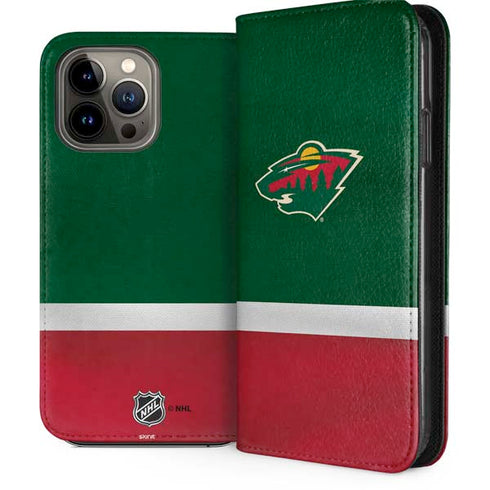 NHL Minnesota Wild Jersey iPhone 15 Pro Max Folio Case