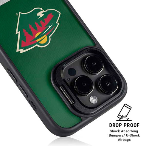 NHL Minnesota Wild Jersey iPhone 15 Pro Max Kickstand Case