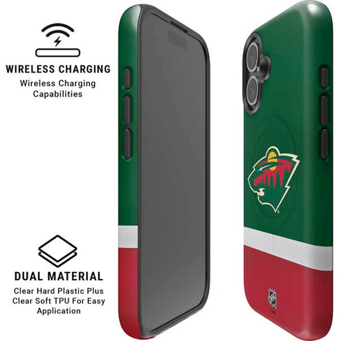 NHL Minnesota Wild Jersey iPhone 16 Plus Magsafe Impact Case