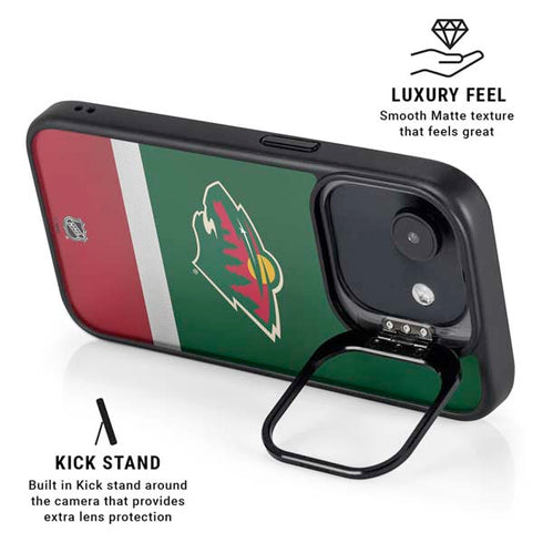 NHL Minnesota Wild Jersey iPhone 16e Kickstand Case