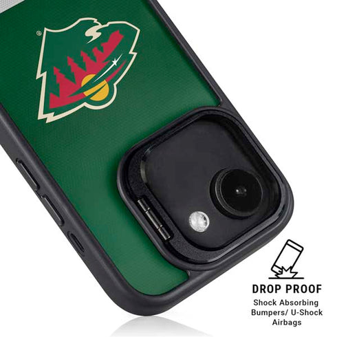 NHL Minnesota Wild Jersey iPhone 16e Kickstand Case
