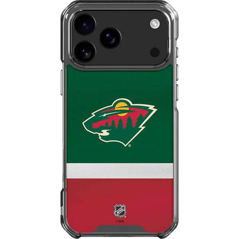 NHL Minnesota Wild Jersey iPhone 17 Pro Max Clear Case