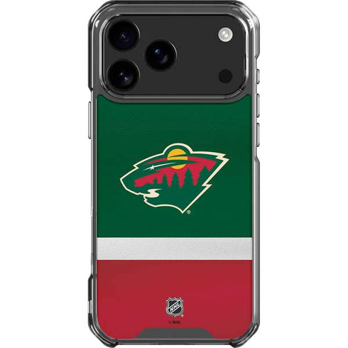 NHL Minnesota Wild Jersey iPhone 18 Pro Max Clear Case