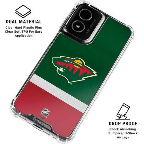 NHL Minnesota Wild Jersey Moto G Power 5G (2024) Clear Case