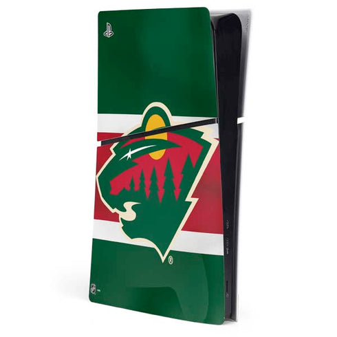 NHL Minnesota Wild Jersey PS5 Slim Digital Edition Console Skin