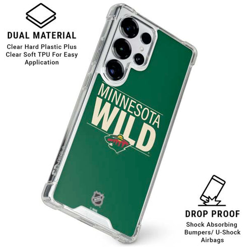NHL Minnesota Wild Lineup Galaxy S25 Ultra Clear Case