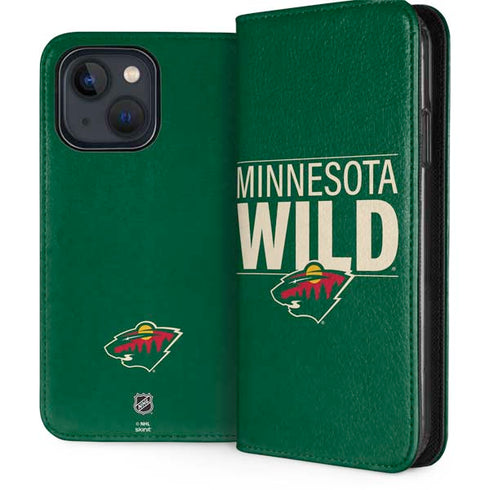 NHL Minnesota Wild Lineup iPhone 15 Folio Case