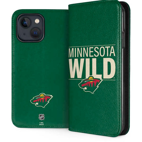 NHL Minnesota Wild Lineup iPhone 15 Plus Folio Case