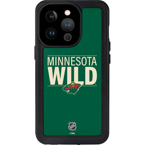 NHL Minnesota Wild Lineup iPhone 15 Pro Waterproof Case