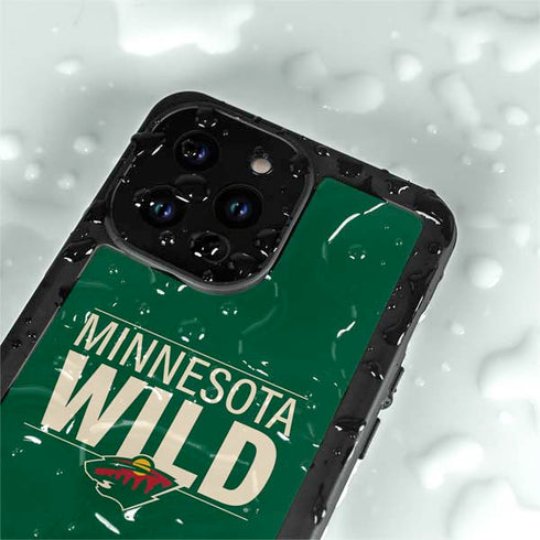NHL Minnesota Wild Lineup iPhone 15 Pro Waterproof Case