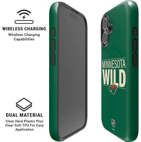 NHL Minnesota Wild Lineup iPhone 16 Plus Magsafe Impact Case