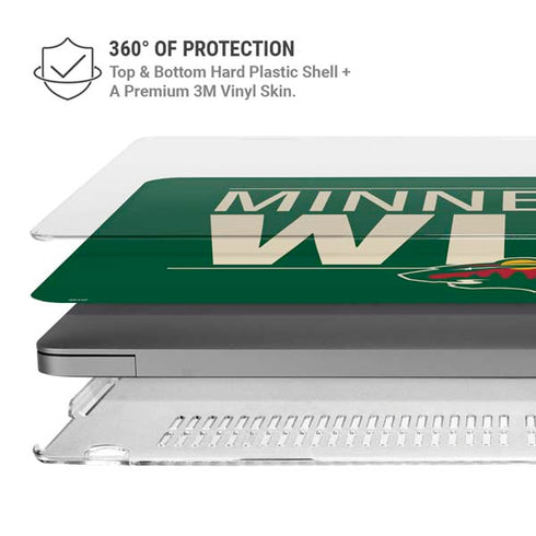NHL Minnesota Wild Lineup MacBook Pro 14in (2021-24) Case plus Skin