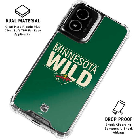 NHL Minnesota Wild Lineup Moto G Power 5G (2024) Clear Case