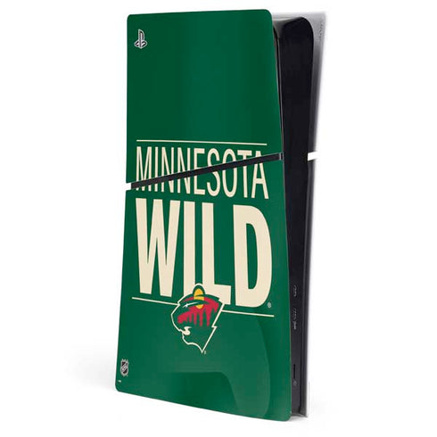 NHL Minnesota Wild Lineup PS5 Slim Digital Edition Console Skin