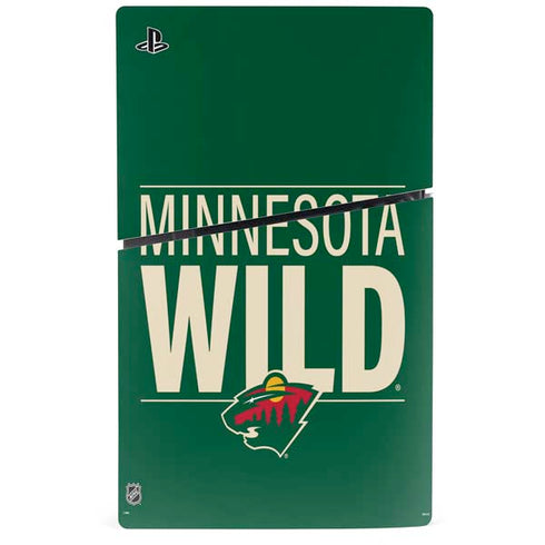 NHL Minnesota Wild Lineup PS5 Slim Digital Edition Console Skin