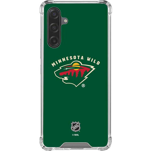 NHL Minnesota Wild Solid Background Galaxy A17 Clear Case