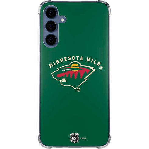 NHL Minnesota Wild Solid Background Galaxy A35 5G Clear Case