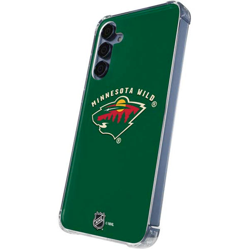 NHL Minnesota Wild Solid Background Galaxy A55 5G Clear Case