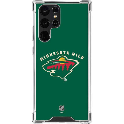 NHL Minnesota Wild Solid Background Galaxy S23 Ultra Clear Case