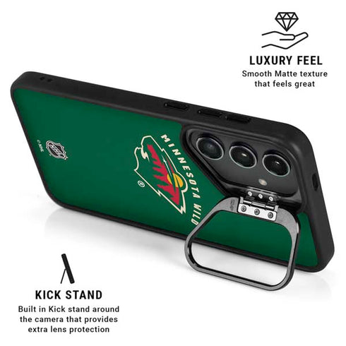 NHL Minnesota Wild Solid Background Galaxy S24 FE Kickstand Case