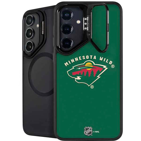 NHL Minnesota Wild Solid Background Galaxy S25 Kickstand Case