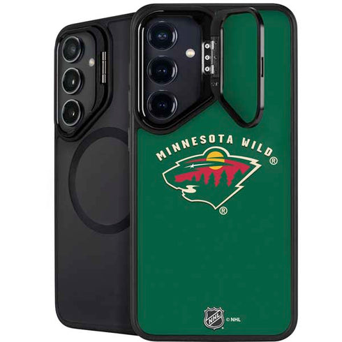 NHL Minnesota Wild Solid Background Galaxy S24 Plus Kickstand Case