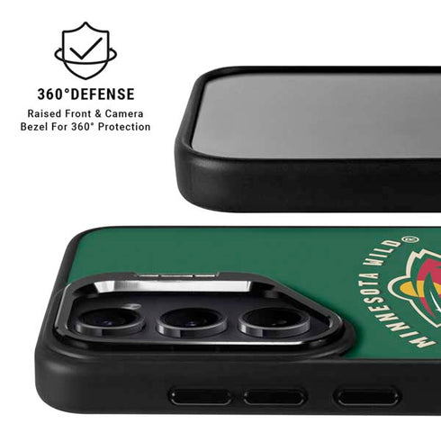 NHL Minnesota Wild Solid Background Galaxy S25 Plus Kickstand Case