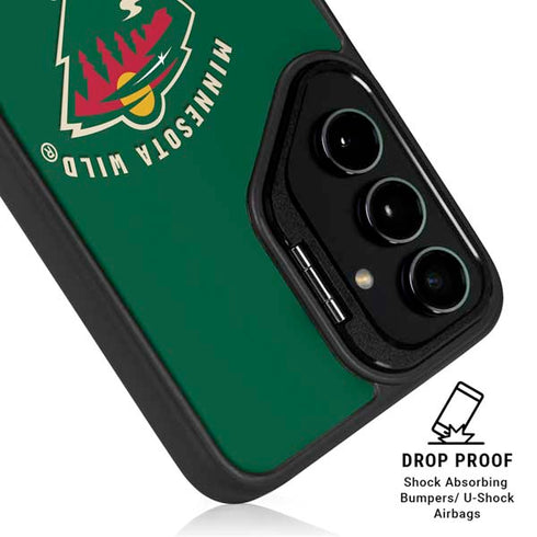 NHL Minnesota Wild Solid Background Galaxy S24 Ultra Kickstand Case