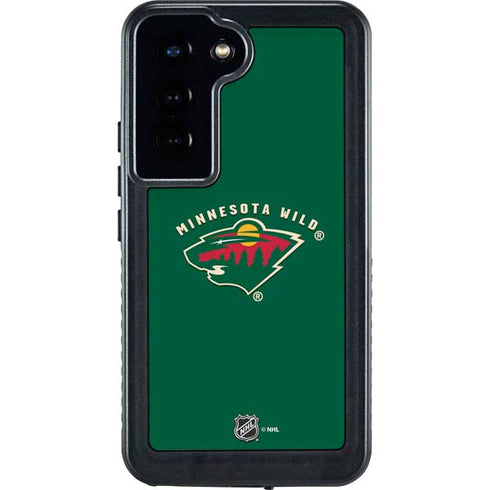 NHL Minnesota Wild Solid Background Galaxy S24 Waterproof Case
