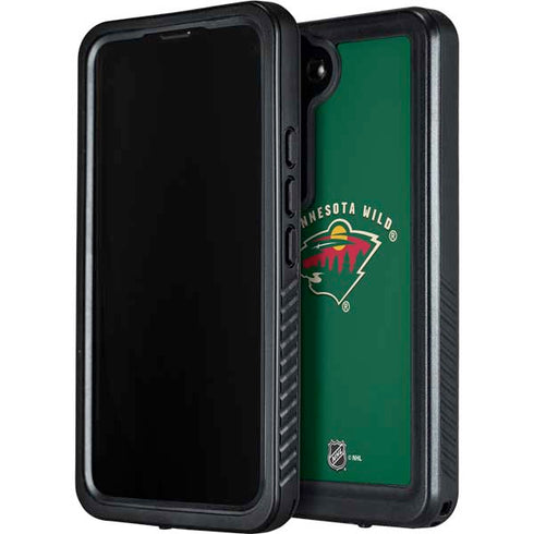 NHL Minnesota Wild Solid Background Galaxy S24 Waterproof Case