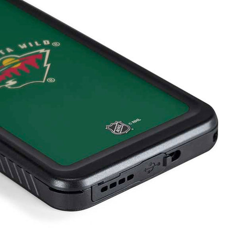 NHL Minnesota Wild Solid Background Galaxy S24 Waterproof Case