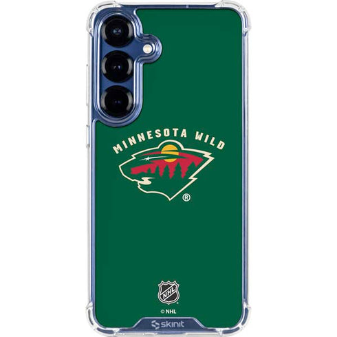 NHL Minnesota Wild Solid Background Galaxy S25 Clear Case