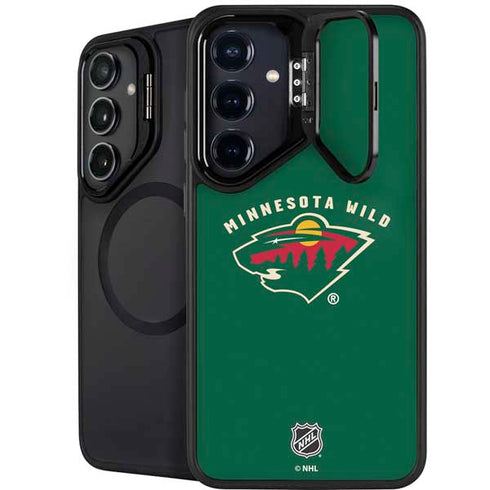 NHL Minnesota Wild Solid Background Galaxy S26 Kickstand Case