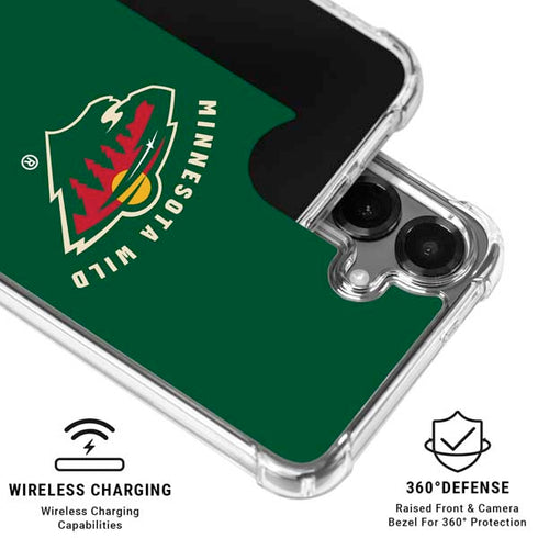 NHL Minnesota Wild Solid Background Galaxy S26 Plus Clear Case