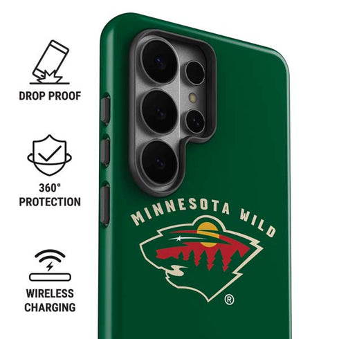 NHL Minnesota Wild Solid Background Galaxy S26 Ultra Impact Case