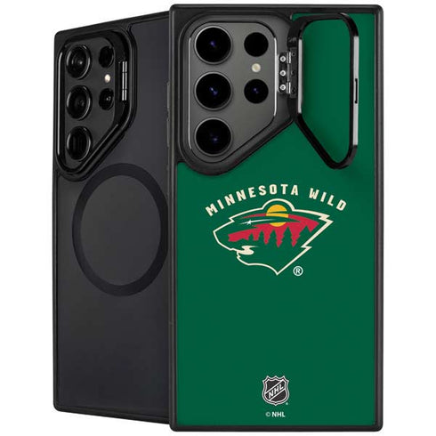 NHL Minnesota Wild Solid Background Galaxy S26 Ultra Kickstand Case