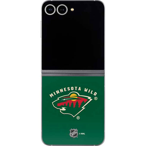 NHL Minnesota Wild Solid Background Galaxy Z Flip6 Skin