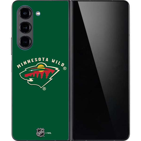 NHL Minnesota Wild Solid Background Galaxy Z Fold5 5G Skin