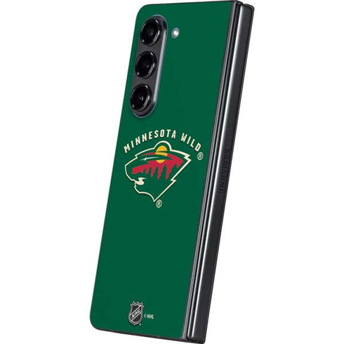 NHL Minnesota Wild Solid Background Galaxy Z Fold5 5G Skin