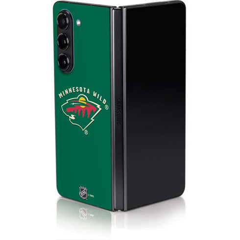 NHL Minnesota Wild Solid Background Galaxy Z Fold5 5G Skin