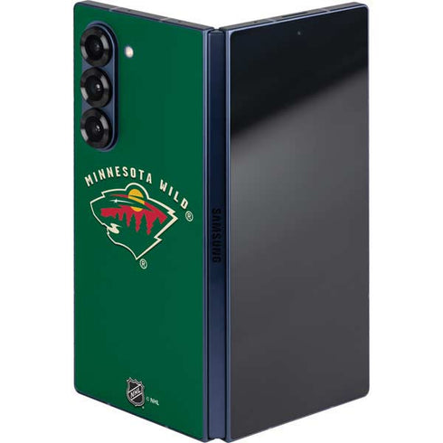 NHL Minnesota Wild Solid Background Galaxy Z Fold6 Skin
