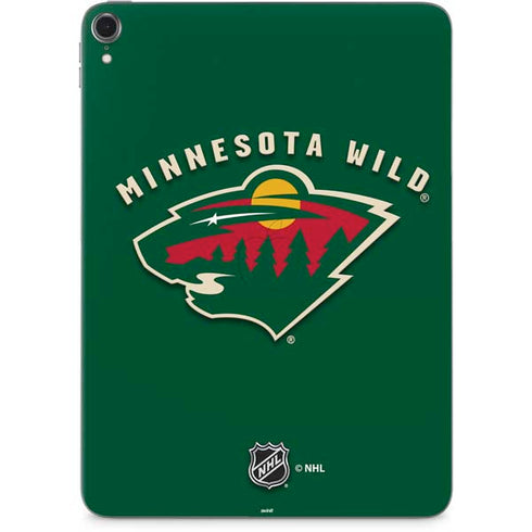 NHL Minnesota Wild Solid Background Apple iPad Pro Skin