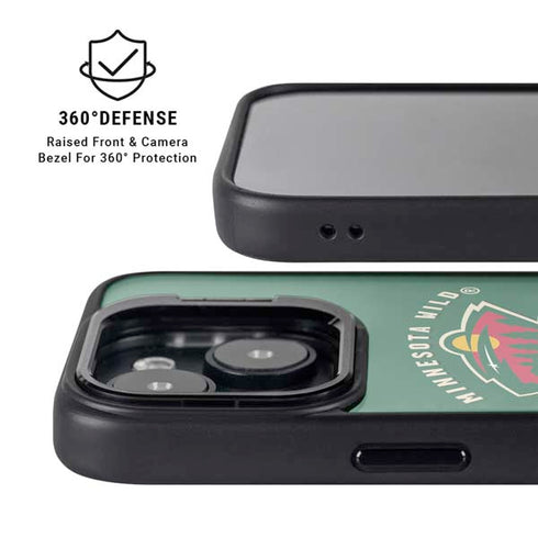 NHL Minnesota Wild Solid Background iPhone 14 Plus Kickstand Case