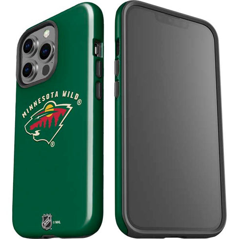 NHL Minnesota Wild Solid Background iPhone 15 Pro Impact Case