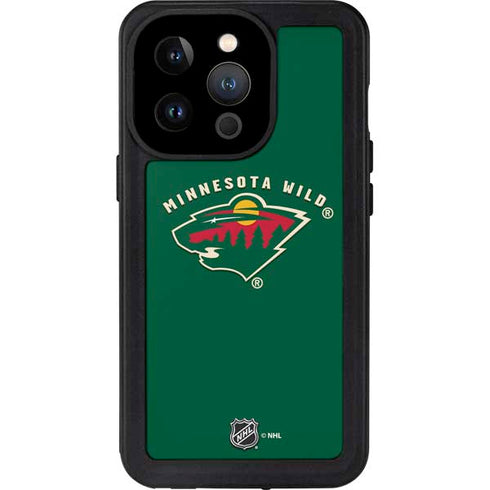 NHL Minnesota Wild Solid Background iPhone 15 Pro Waterproof Case