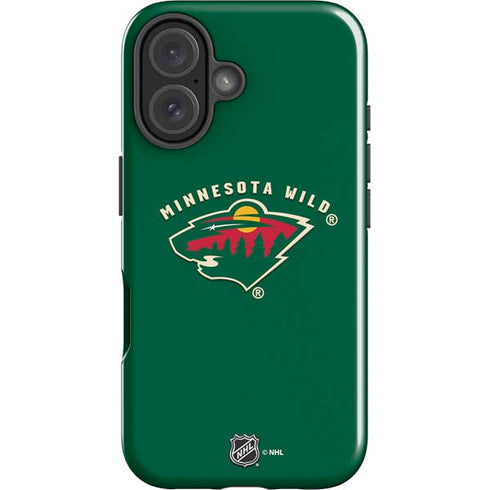 NHL Minnesota Wild Solid Background iPhone 16 Impact Case