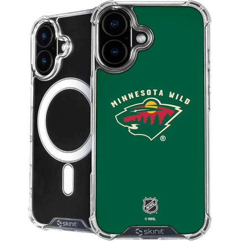 NHL Minnesota Wild Solid Background iPhone 16 MagSafe Case