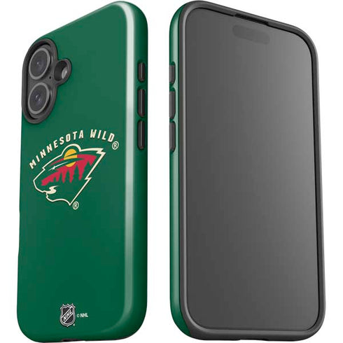 NHL Minnesota Wild Solid Background iPhone 16 Plus Impact Case